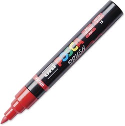 Posca brushmarker rood - creatieve marker voor kunstenaars en hobbyisten