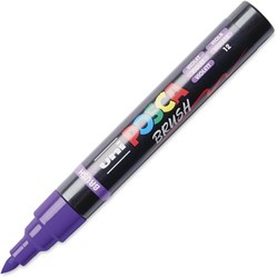 Posca brushmarker 5M violet - creatieve marker voor kunstenaars