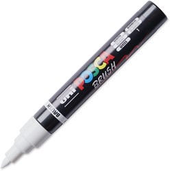 Posca brushmarker wit - creatieve marker voor kunstenaars en hobbyisten