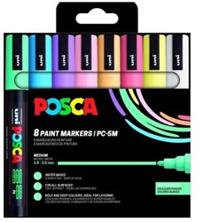 Posca markers set zachte kleuren 8 stuks - creatieve brushpen