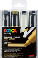 Posca verfmarker set 8K metallic - creatieve stiften voor kinderen