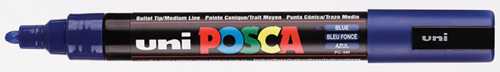 Posca verfstift marker donkerblauw medium 1 stuk creatief