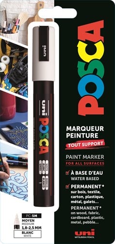 Posca Uni Posca Verfmarker 5M Wit Blister