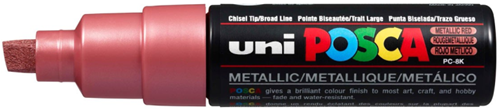 Posca verfmarker metallic rood 8 mm - creatieve stift voor kinderen en volwassenen