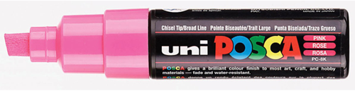 Posca verfmarker roze 8 mm breed voor creatief tekenen en schilderen
