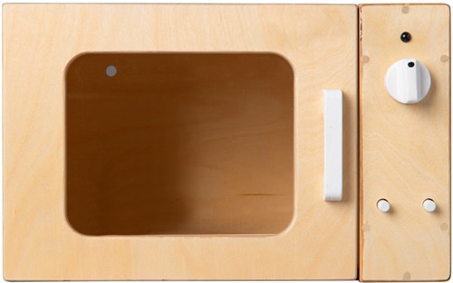 Van Dijk Toys houten speelgoed magnetron - Naturel met wit (Kinderopvang kwaliteit)