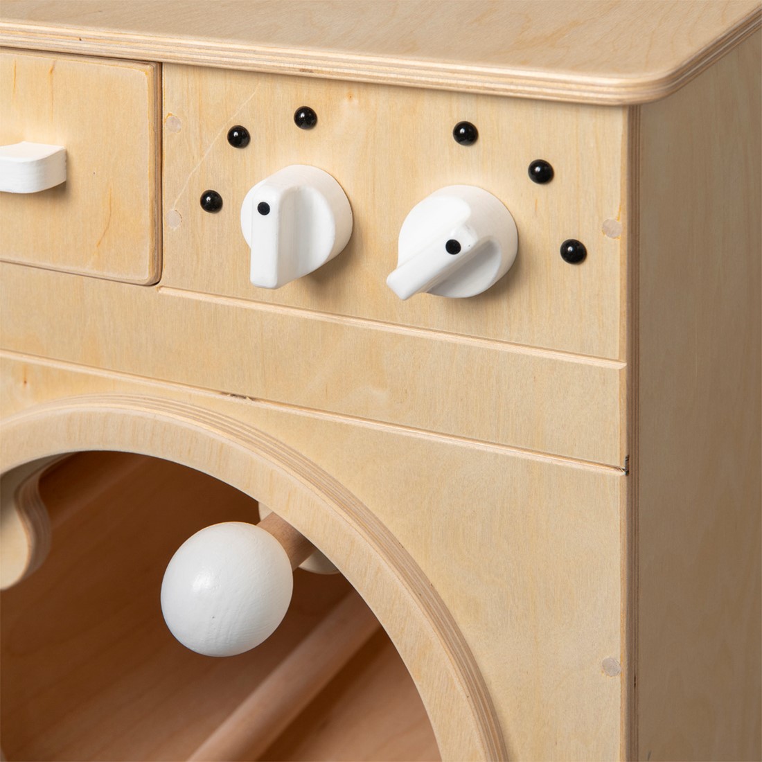 Van Dijk Toys Houten Speelgoed Wasmachine - Naturel Met Wit (Kinderopvang  Kwaliteit)