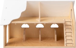 Van Dijk Toys houten speelgoed boerderij groot - Naturel wit (Kinderopvang kwaliteit)