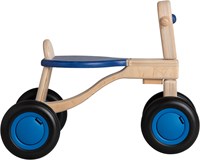 Van Dijk Toys berken houten loopfiets vanaf 1 jaar - Blauw (Kinderopvang kwaliteit)-3