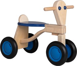 Van Dijk Toys berken houten loopfiets vanaf 1 jaar - Blauw (Kinderopvang kwaliteit)