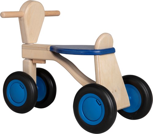 Van Dijk Toys berken houten loopfiets vanaf 1 jaar - Blauw (Kinderopvang kwaliteit)-2