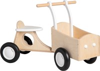 Van Dijk Toys houten kinder loop bakfiets vanaf 1 jaar - Wit (Kinderopvang kwaliteit)