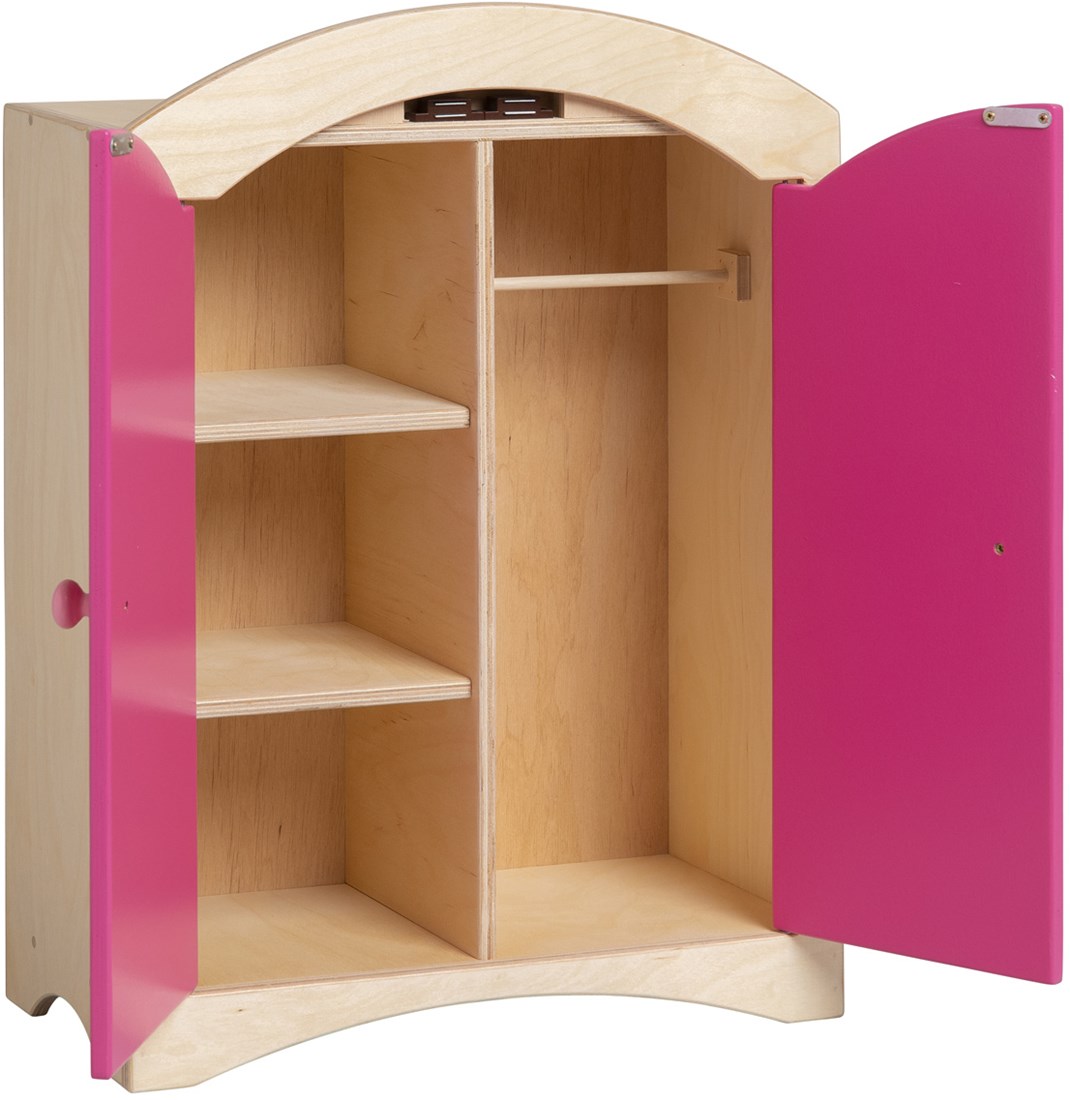 Puppenkleiderschrank Scarlett | Weiß für Puppenkleidung » roba