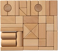 Van Dijk Toys beuken houten blokken - 37 stuks