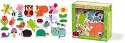 Vilac houten speelgoed magneten tuin set - 20 stuks magnetisch spel