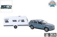 Kids GLOBE Volvo speelgoedauto met caravan 30cm - Volvo EX90