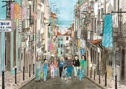 Magnolia legpuzzel Lissabon 1000 stukjes kleurrijk puzzelplezier