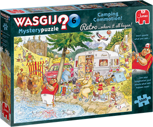 Jumbo Puzzel Wasgij Retro Mystery 6 Onrust op de Camping! - 1000 stukjes