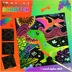 Wins Holland Dinosaurus kraskaarten - creatieve scratch kaarten set