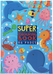 Kleurboek Super 96 pagina's voor kinderen - 1 stuk / kleur - willekeurig geleverd