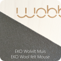 Wobbel XL linnen-whitewash vilt muis