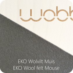 Wobbel XL linnen-whitewash vilt muis
