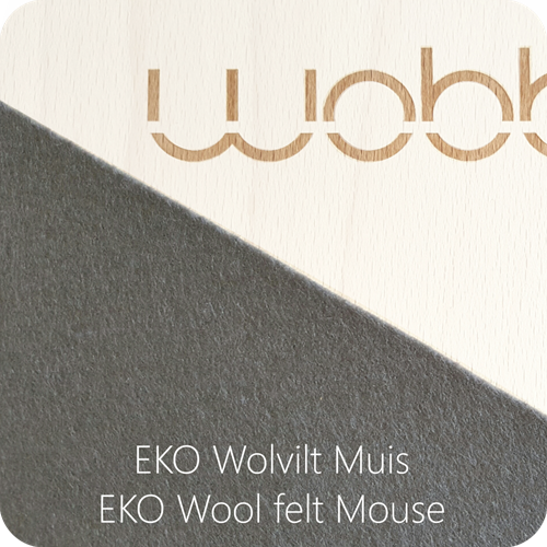 Wobbel XL linnen-whitewash vilt muis