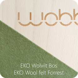 Wobbel XL linnen-whitewash vilt bos groen