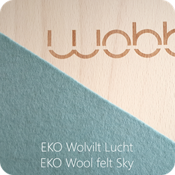 Wobbel XL linnen-whitewash vilt lucht