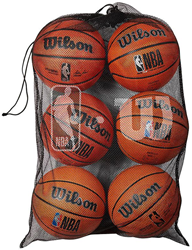 Wilson NBA 6 Basketball Mesh Bag - Black -