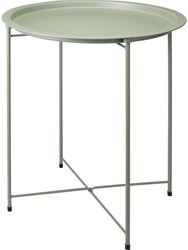 Home & Styling bijzettafel groen metaal rond 47x50cm modern design