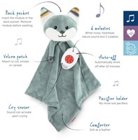 ZAZU knuffeldoekje baby Fox Felix blauw met hartslaggeluid-2
