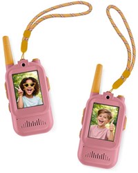 Zazu walkietalkie video roze voor kinderen met camera en filters
