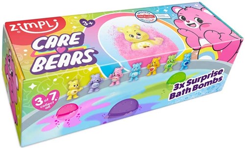 Baff Bombz Care Bear verrassing badbom set - 3 stuks - badspeelgoed