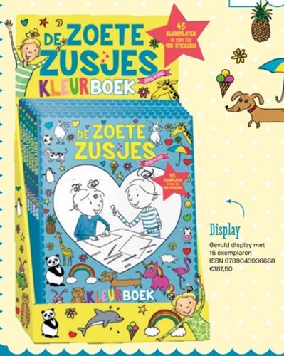 Kosmos Zoete Zusjes kleurboek (display, 15 ex.)