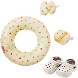 Heless poppen zwemset Hart Confetti - badkleding voor poppen 35-45cm